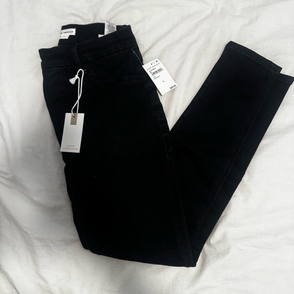 NEW Good American Power Stretch Pull On Skinny Jeans size Large
